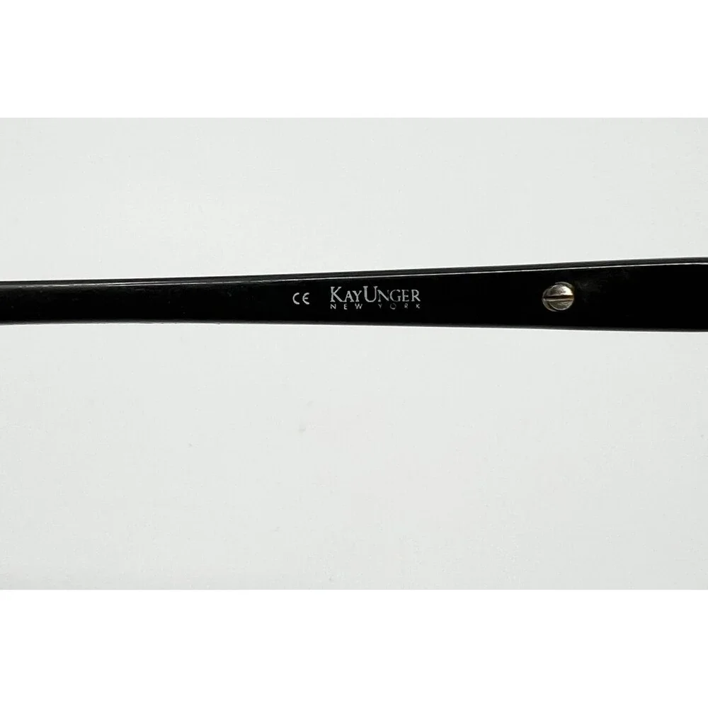 Kay Unger Eyeglasses Womens Black K179 BLK Metal Floral Hinge 52-17-140